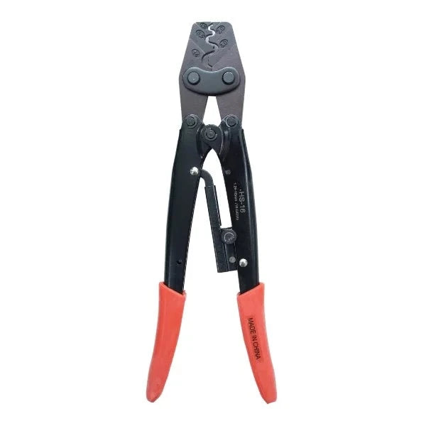 Wire Crimping Tool HS-16, showcasing its ergonomic design and precision engineering for crimping wires from 1.25mm to 16mm, ideal for professionals and DIY enthusiasts.