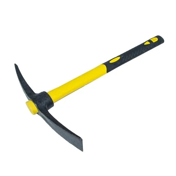 Small pick axe weighing 450 grams, made from durable MS 53841 steel, featuring a lightweight fibreglass handle, ideal for precision work and designed with Cymate technology for optimal impact, perfect for professionals and DIY enthusiasts.