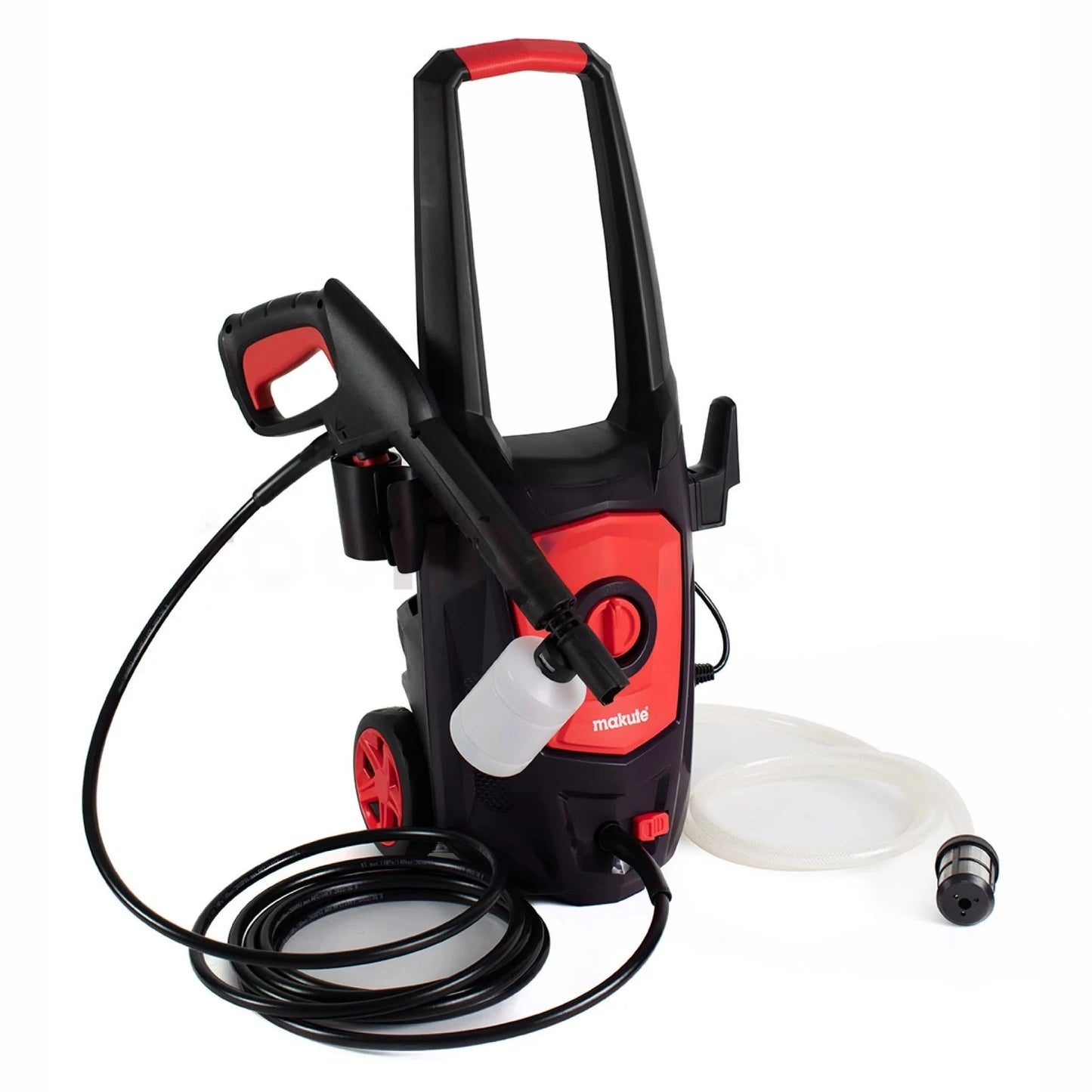 Car Pressure Washer HPW503 130BAR by Makute, featuring a powerful 1680W motor, water flow rate of 5.5L/min, and compact design for efficient vehicle cleaning.