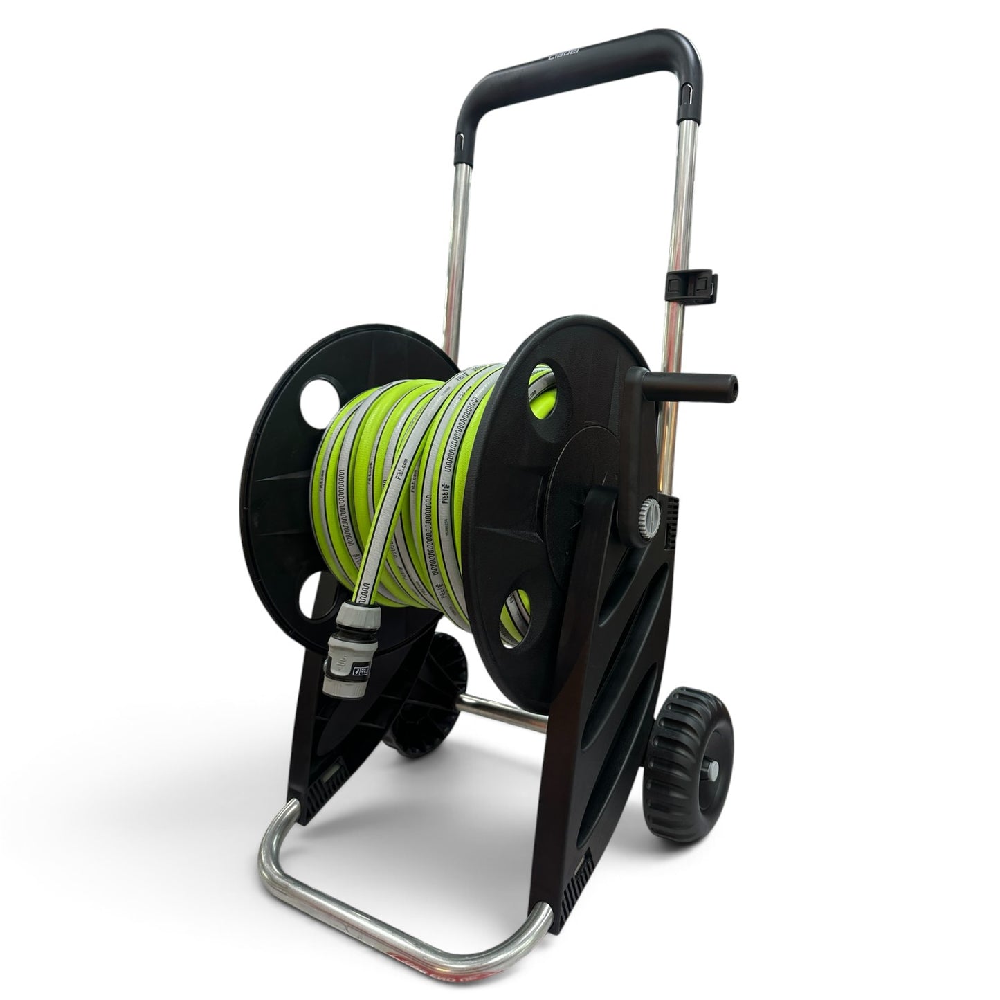 Claber Silver-AL Aluminium Hose Reel Cart & KIUMA 30M Hose Bundle