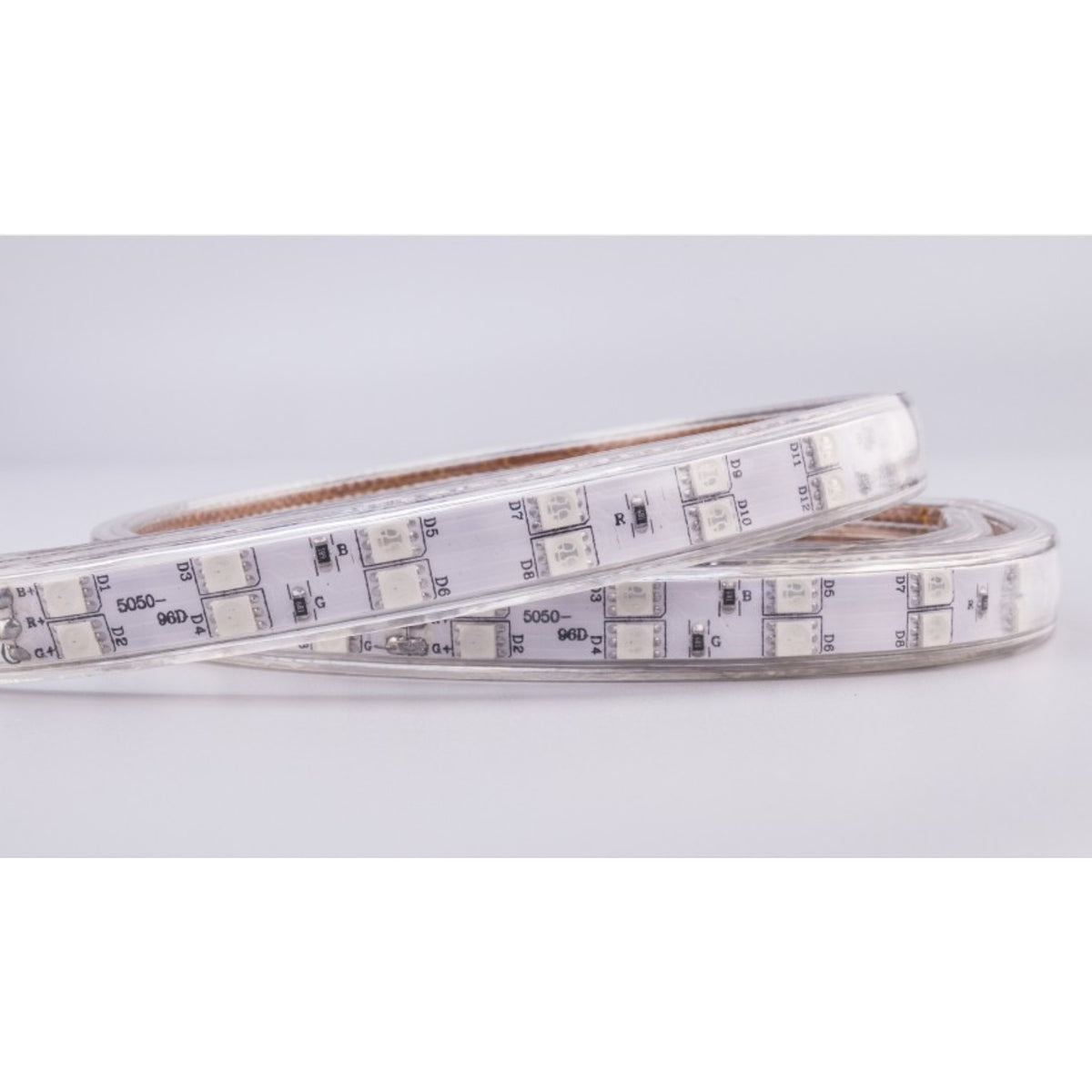 RGB LED Strip Light 50M Roll — 5050 Chips, IP44 Waterproof, Direct 220V (1 Year Warranty)