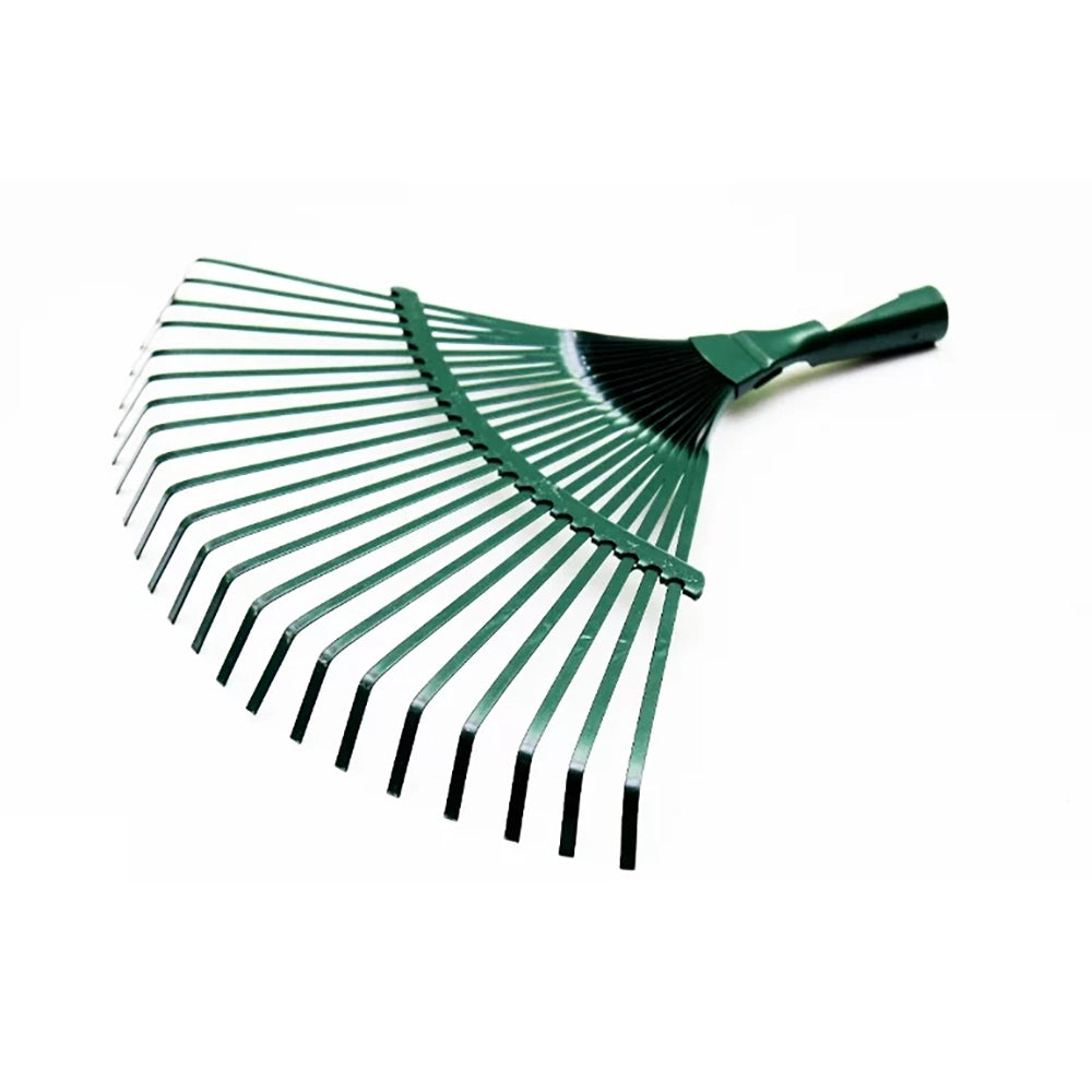 Garden Rake Green Panja showcasing its ergonomic design and sturdy construction, perfect for efficient gardening tasks.