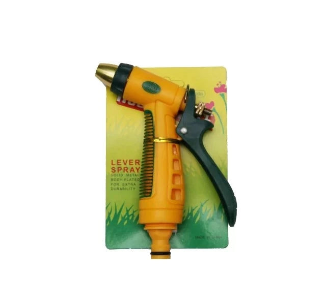 Garden Sprayer 1 Way Yellow 6018A with ergonomic handle and lever spray nozzle, designed for precise gardening tasks and durable outdoor use.