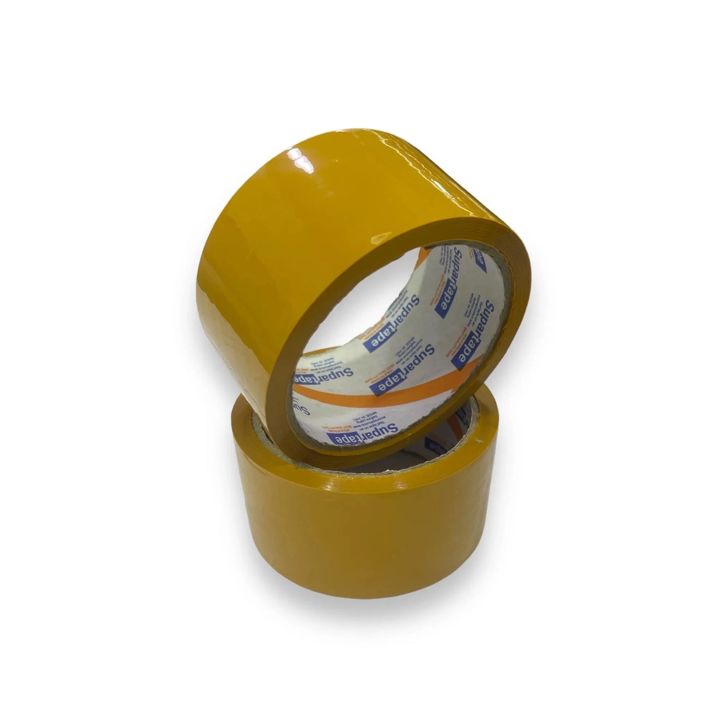Packing Tape Brown MS53508 - Two rolls of brown packing tape stacked, showcasing durable construction and strong adhesion for secure sealing of packages.