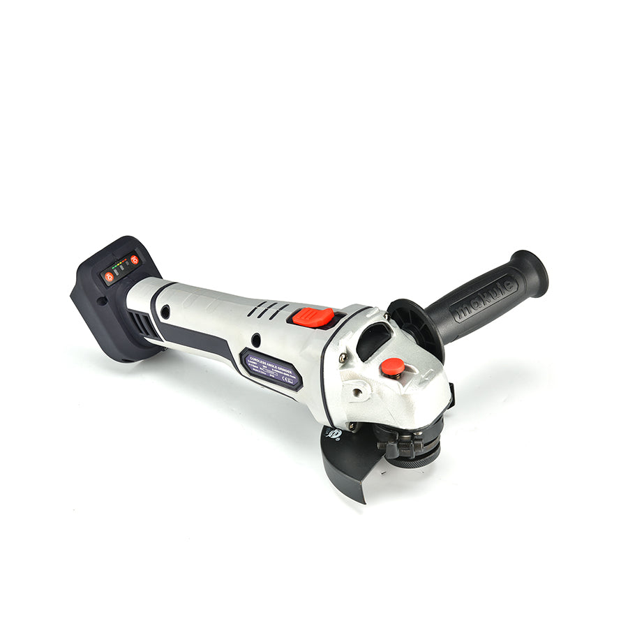 Cordless Angle Grinder CAG001 Makute, featuring a robust design with ergonomic handle, ideal for heavy-duty grinding and cutting tasks.