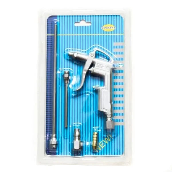 Air Dust Gun 1/4" Big 5 Pcs Set MS53494 Cocaco displayed in packaging, featuring the dust gun and various attachments for versatile cleaning applications.