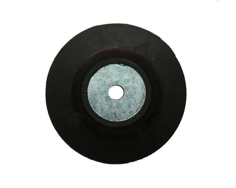 Backing Pad Rubber Black featuring durable rubber construction, ideal for sanding and finishing tasks. Designed to minimize vibration for enhanced comfort and precision.