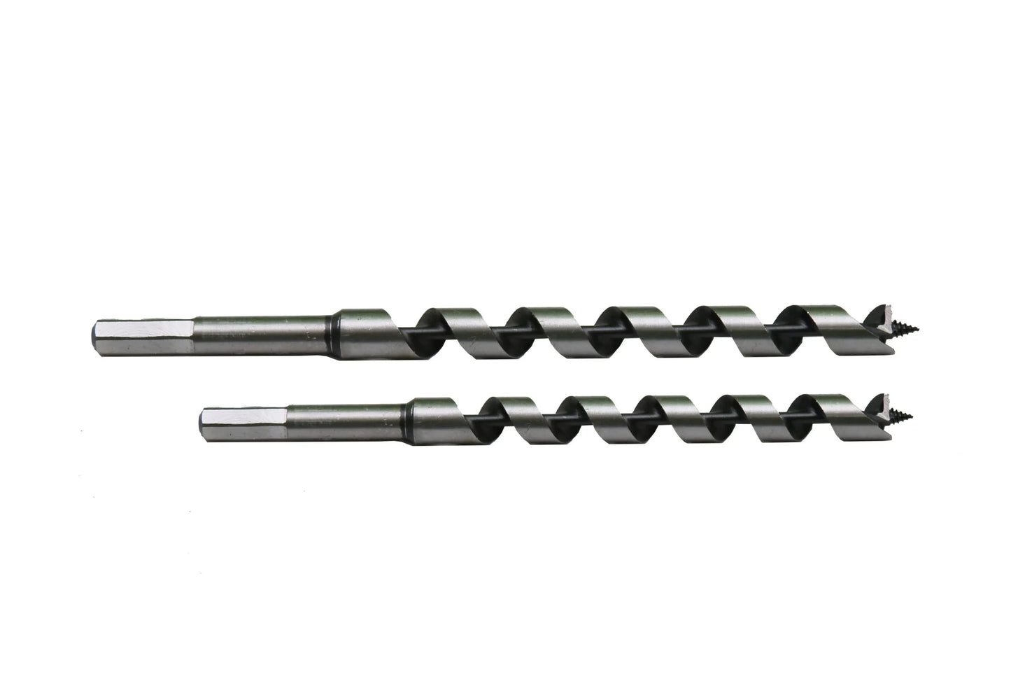 Auger Bit 460mm Tube Packaging featuring two high-quality metal auger bits designed for drilling through wood, plastic, and metal. Perfect for enhancing productivity and precision in various drilling tasks.