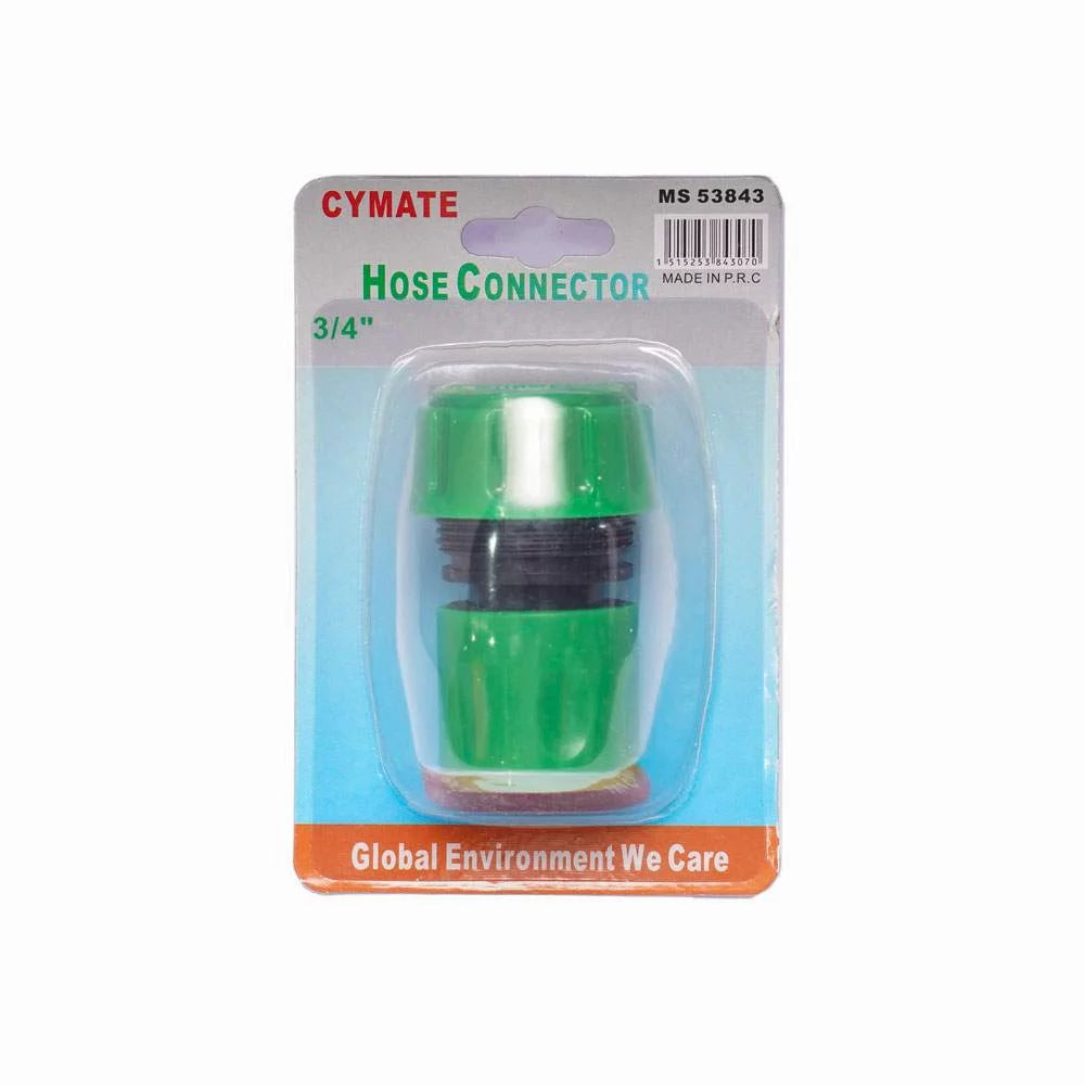 Garden Hose Connector MS53843 3/4" by Cymate, featuring a durable green design for secure and leak-free connections, ideal for efficient garden watering.