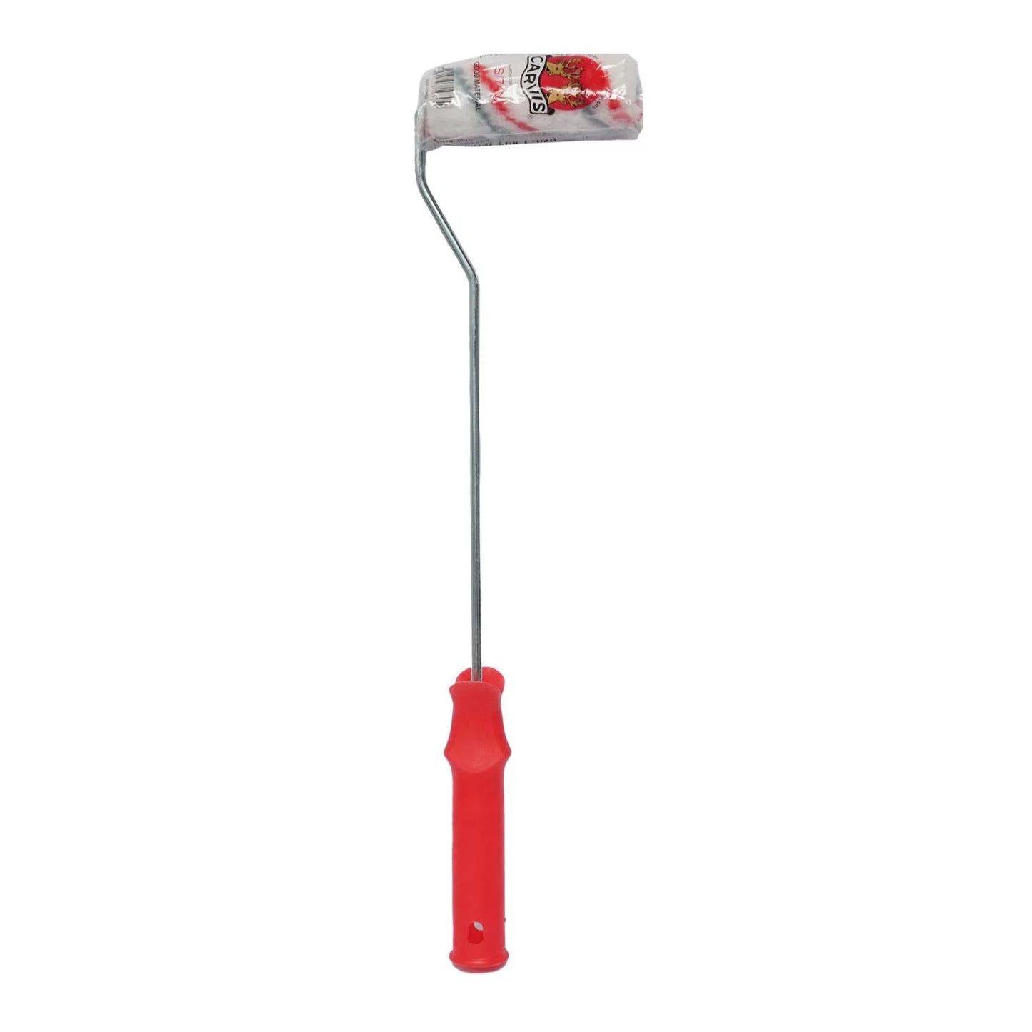 4-inch long handle heavy-duty paint roller designed for comfortable grip and smooth application on walls and surfaces.