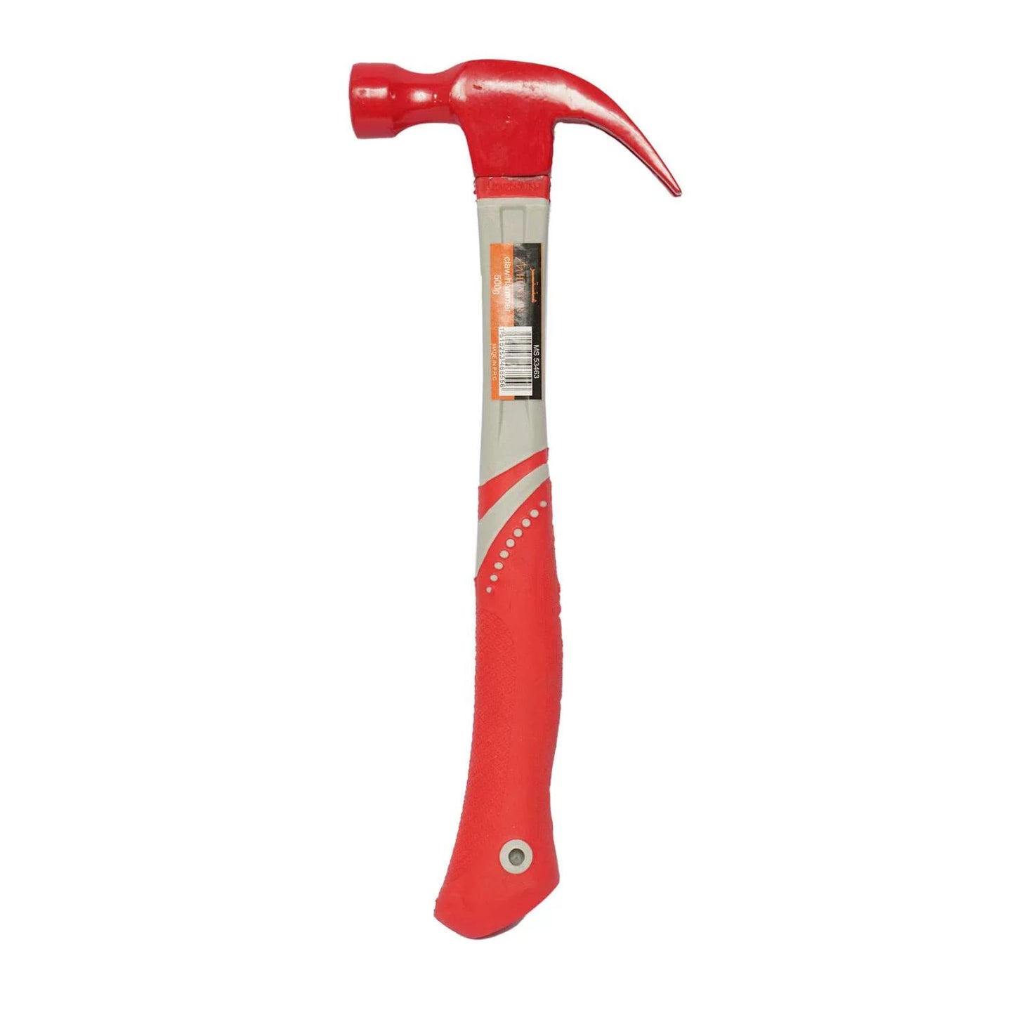 Hammer Claw Fiber 500gram Mix Colour MS53463 Huntar, featuring a vibrant red handle, designed for strength and durability to enhance your toolkit.