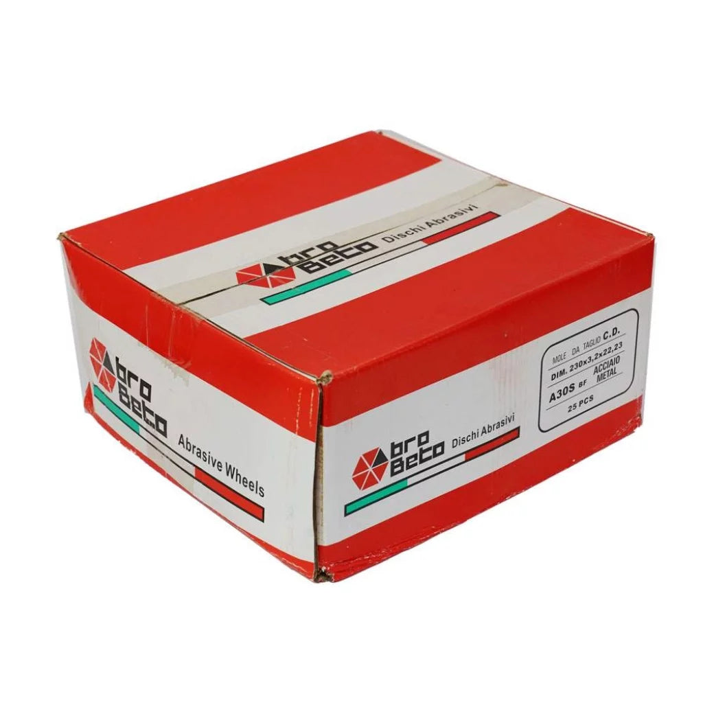 Disk Cutting Metal abrasive wheels packaging, showcasing the product type and brand, suitable for efficient metal cutting applications.