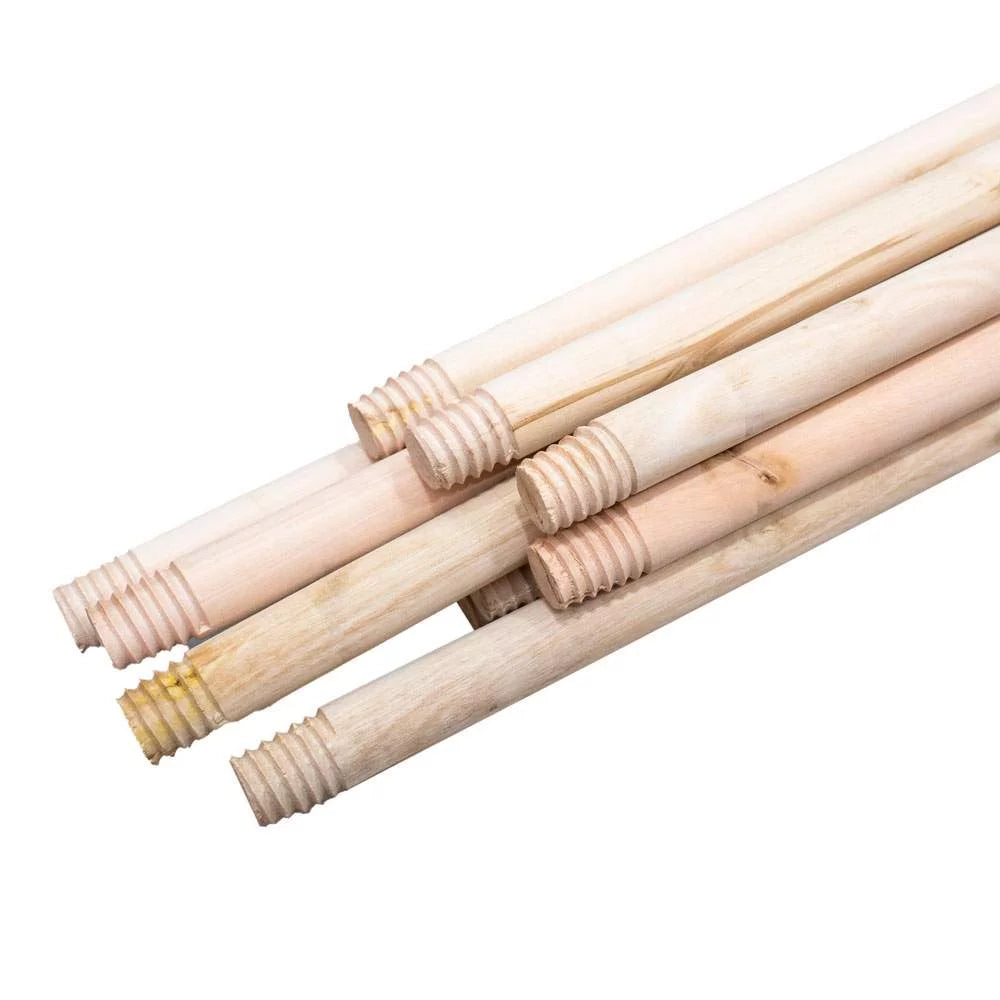 Wooden Handle With Thread - a collection of sturdy wooden handles featuring threaded ends, ideal for various crafting and DIY projects.