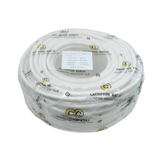 Electric Cable 3x1mm White Nails 1" - A roll of high-quality electric cable featuring durable three-core insulation, packaged securely for reliable electrical installations.