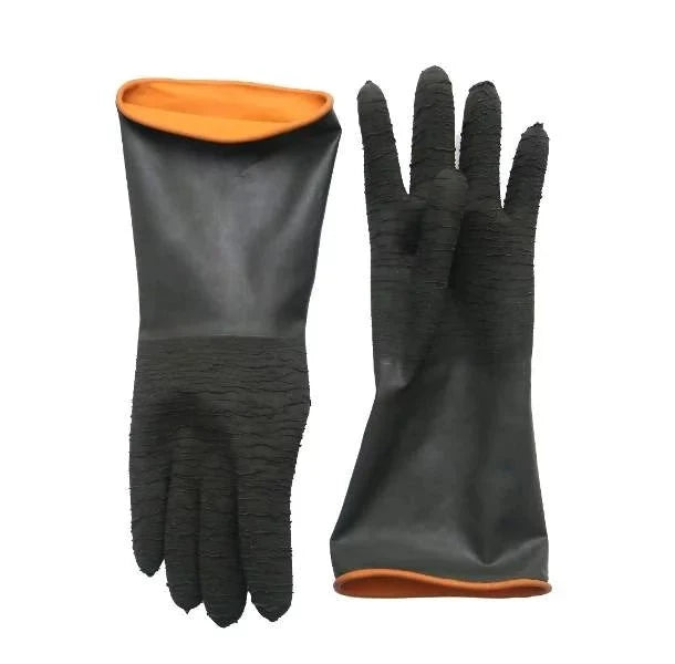 Gloves Rubber Tanker H/D Ruff, high-durability rubber gloves with an ergonomic design, featuring a textured surface for enhanced grip and comfort for heavy-duty tasks.