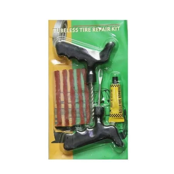 Cymate Tire Repair Kit 8pcs Set MS 53418, featuring essential tire repair tools including sealant, repair strips, and handling tools, designed for efficient puncture repairs and emergency tire maintenance.
