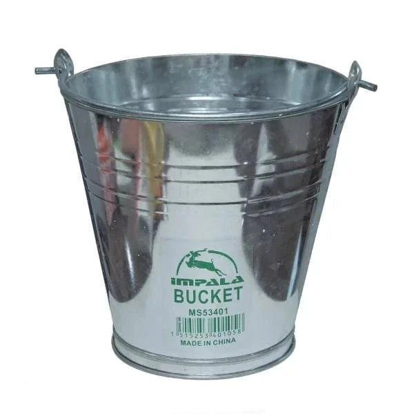 Bucket Metal Impala MS53401 - Durable metal bucket designed for cleaning and organization, featuring a sleek metallic finish and sturdy construction, ideal for versatile household tasks.