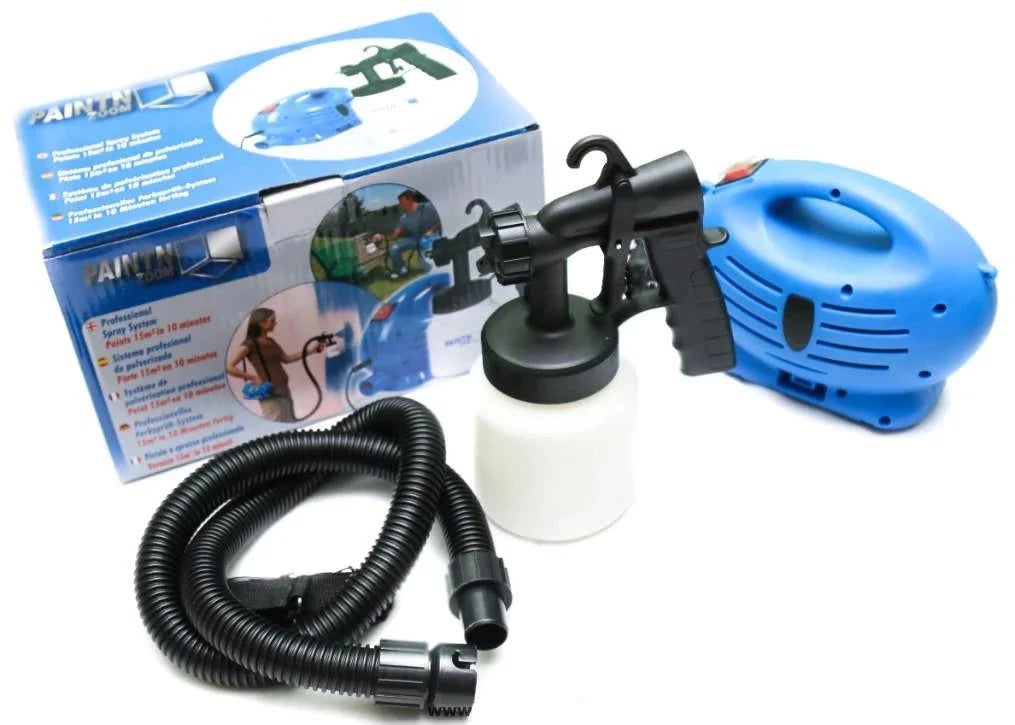 Electric Spray Gun with a spray bottle and hose, ideal for precision painting and efficiency in various projects.
