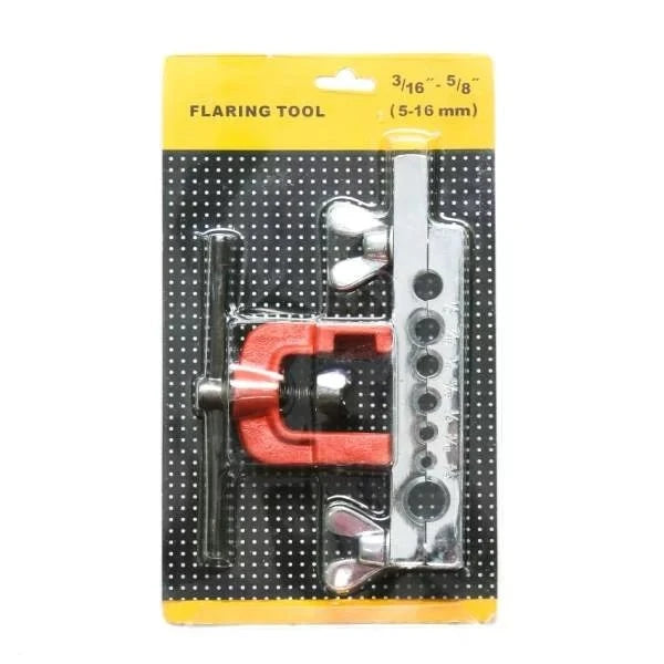 Flaring Tool 2pcs Big 3/16" - 5/8", ergonomic plumbing tool packaged for precision flaring of pipes, suitable for copper, aluminum, and brass.