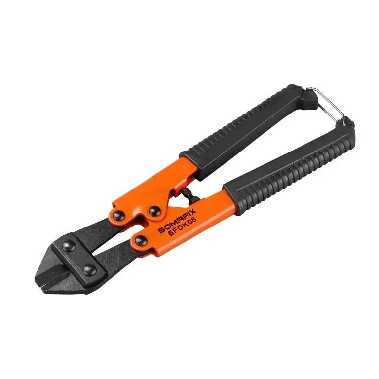 Mini 8-inch Bolt Cutter SFDK08 by Somafix, featuring a compact design with durable handles, ideal for quick and precise cutting on various materials.