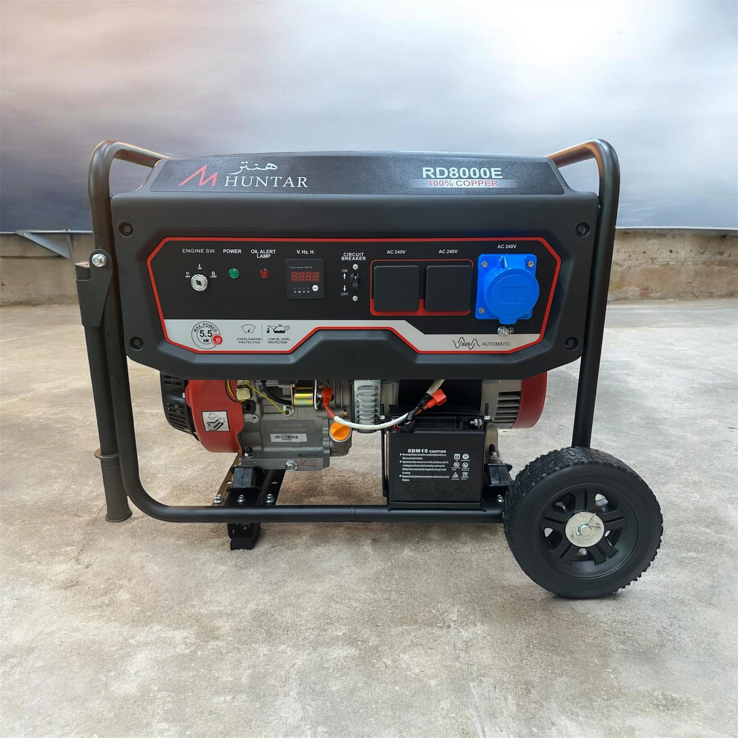 Huntar Petrol Generator 6.0kW – Heavy Duty Power Generator 8000E