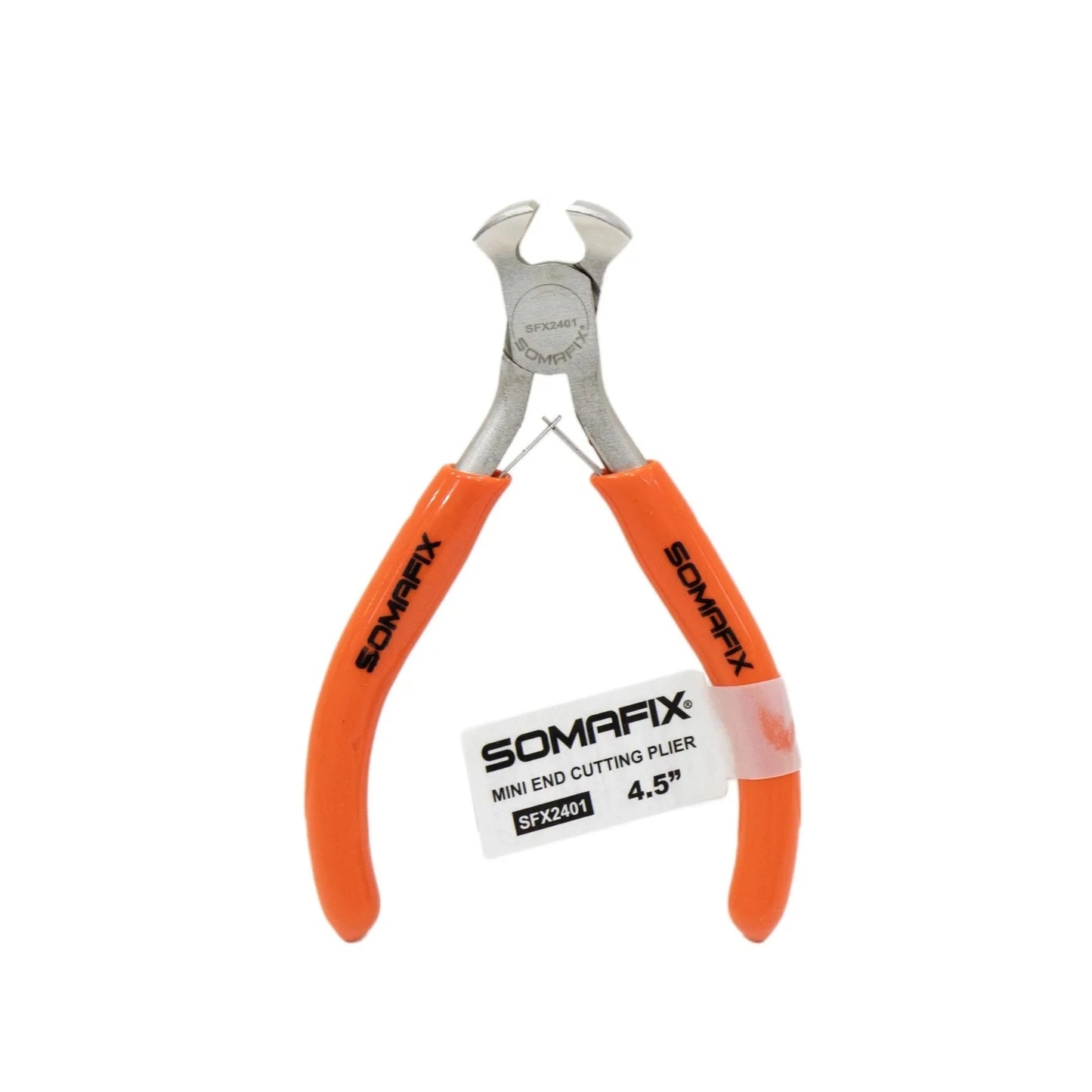Plier 4.5" Mini End Cutter SFX2401 Soma Fix showcasing durable orange grips and precise cutting jaws, ideal for detailed and intricate work.