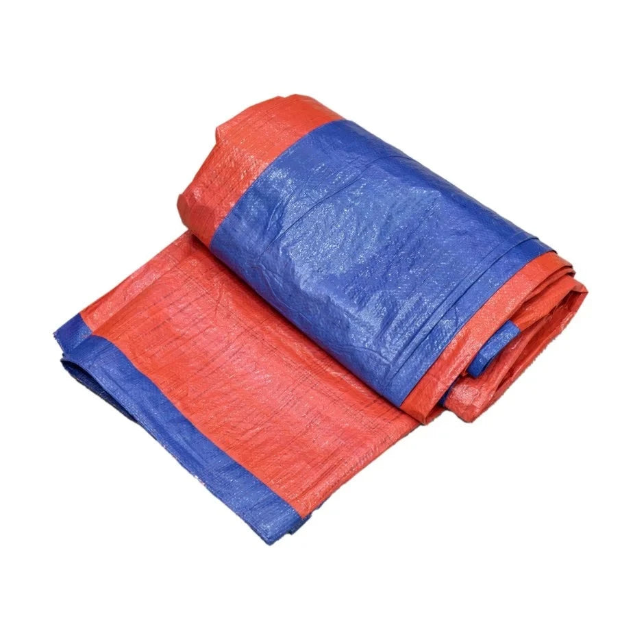 Heavy-duty tarpaulin in vibrant orange and blue colors, perfect for outdoor protection. Tarpaulin Orange/Blue H/D Cymate.