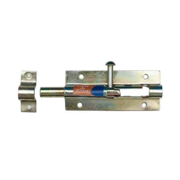 Tower Bolt Zinc India Huntar - Durable zinc tower bolt for doors and gates, featuring corrosion-resistant material, ensuring security and reliability for residential and commercial use.