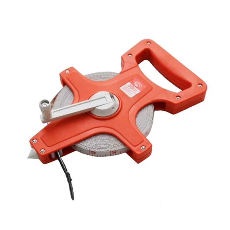 30 Mtr Fiber Meter China with Handle, featuring a durable design for easy portability and accurate measurements, perfect for professionals and enthusiasts in various applications.