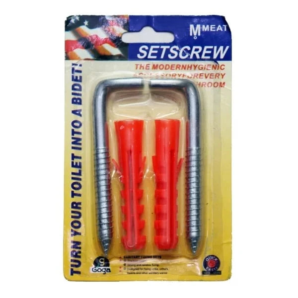 Sanitary Fixing 4pcs Set Small & Big featuring robust construction for reliable installation of bathroom fixtures, including screws and anchors.