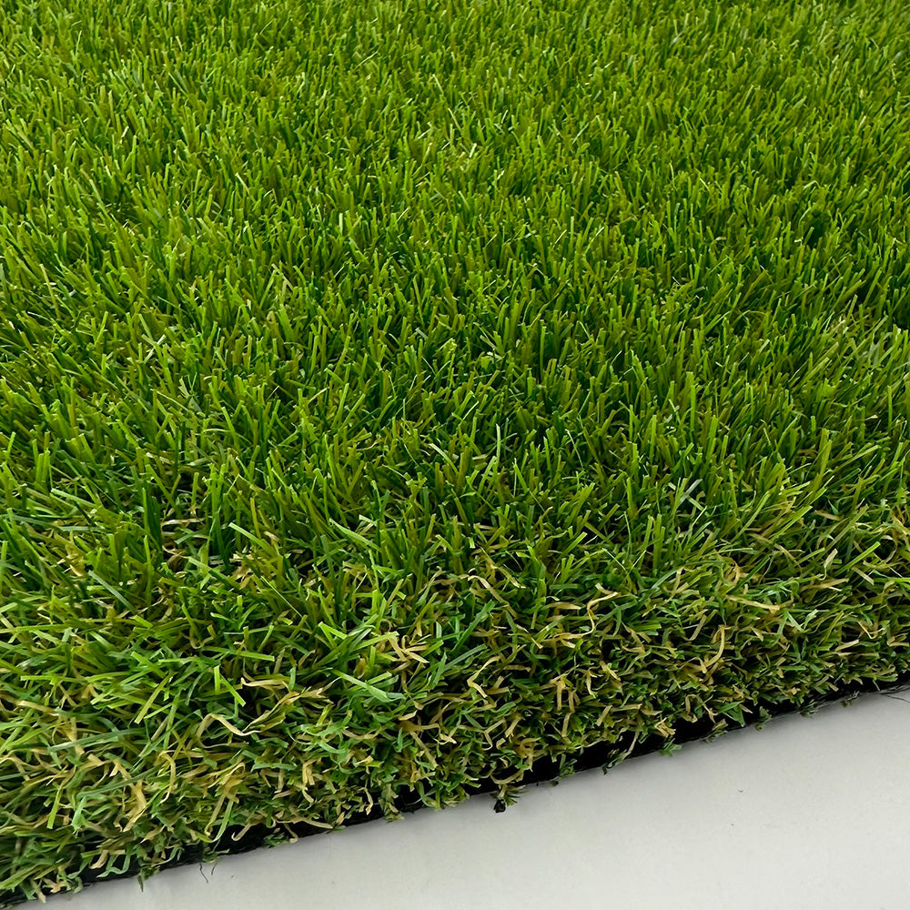 Detailed image of Artificial Grass Roll 40mm (2M x 25M), highlighting the vibrant green fibers and durable backing, ideal for creating a beautiful lawn without the upkeep.
