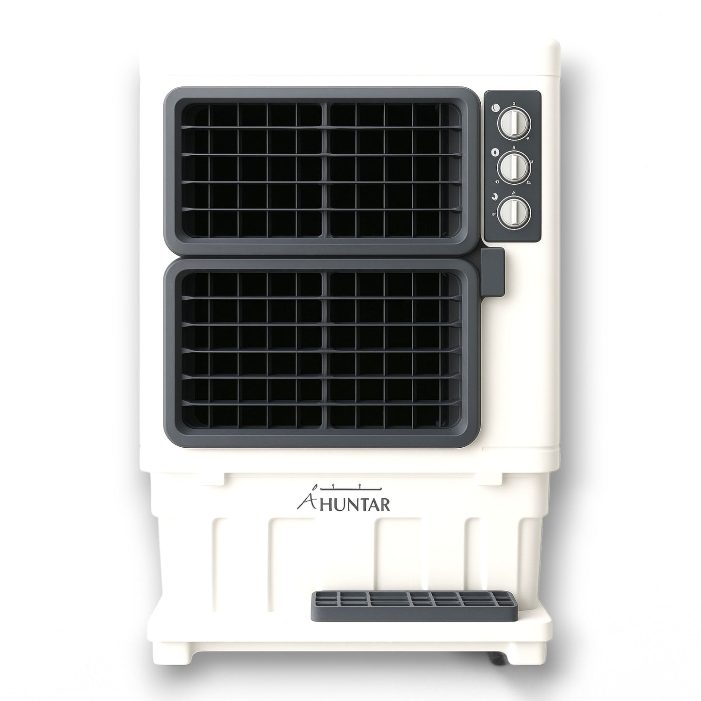 Air Cooler Huntar 100 Liter featuring dual cooling compartments and user-friendly controls for efficient cooling.
