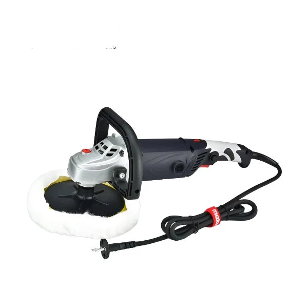 Makute Car Polisher 7" CP001 featuring a 1300W motor and a soft polishing pad, ideal for vehicle detailing and buffing.
