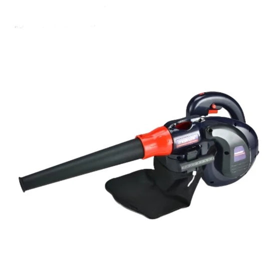 Makute PB001 800W Blower with Vacuum showcasing its ergonomic design and powerful suction capabilities for efficient yard cleanup.