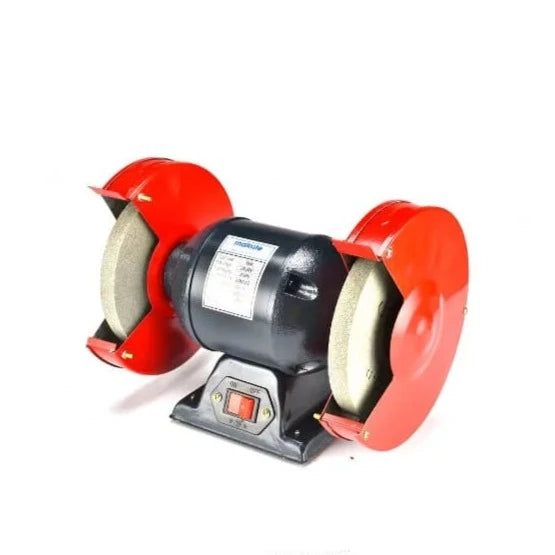 Makute Bench Grinder 5" Sist-125 with red wheel guards and a black motor, ideal for sharpening and grinding metal tools.