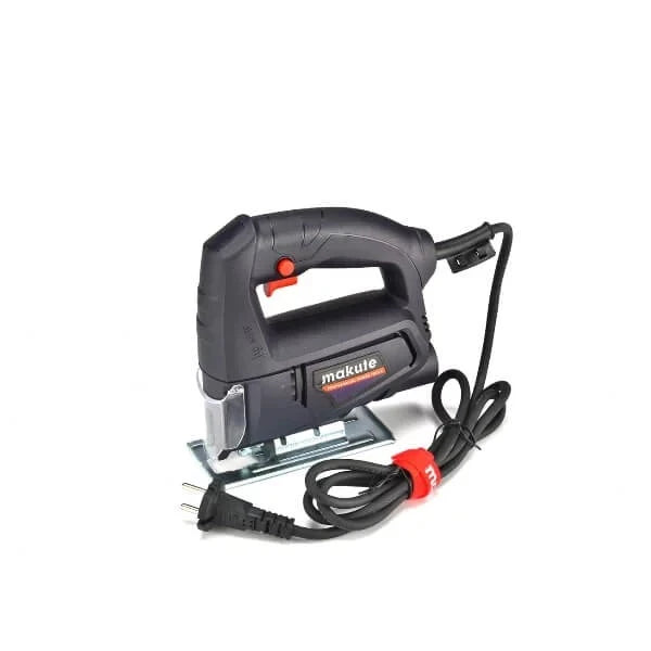 Makute Jig Saw Machine 450W JS011, featuring a powerful motor, ergonomic design for comfortable grip, and dust blower for clear visibility during cutting tasks.