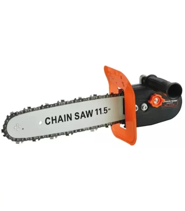 Chain Saw Angle Grinder TZ002 Makute with 11.5-inch chain, showcasing the tool's robust design and versatility for cutting, carving, and grinding tasks.