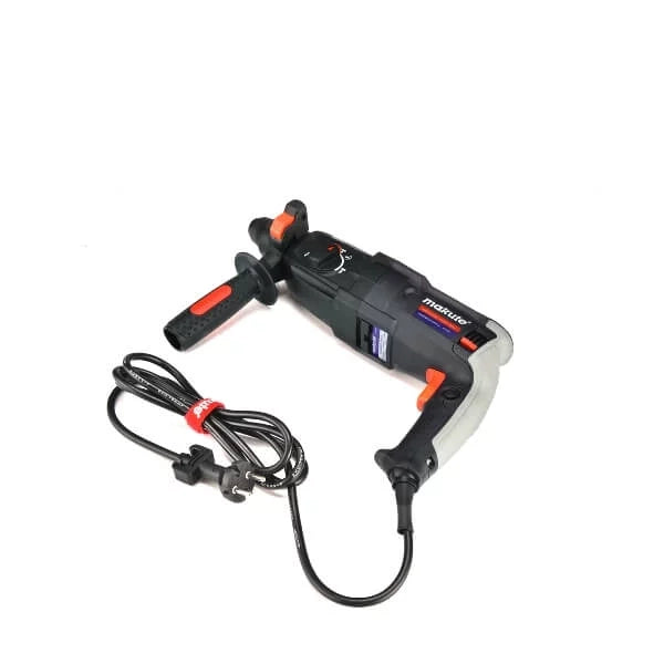 Makute 26mm Rotary Hammer Drill HD001, featuring an ergonomic design, durable all-metal body, and multiple function modes for hammering, drilling, and chiseling.