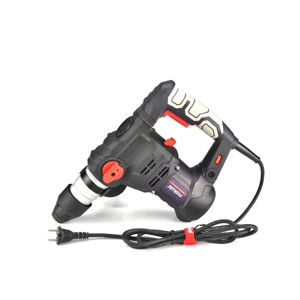 Makute 32mm HD012-A Rotary Hammer Drill featuring a robust design, ideal for heavy-duty drilling and chiseling tasks, with a powerful 1380W motor and user-friendly features.