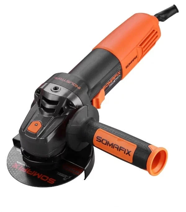 Grinder 4.5" 850W Industrial SFX8003 Somafix featuring a durable design with a safety switch and comfortable grip, ideal for heavy-duty grinding tasks.