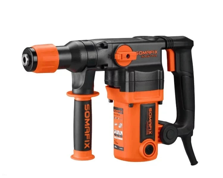 Drill Hammer Hilti 28mm 1250W SFX8608 Somafix tool showcasing its powerful design and features, ideal for professional and DIY drilling tasks.