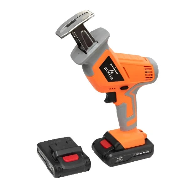 Cordless Reciprocating Saw 21V MS53990 Huntar featuring a sleek design and powerful 21V battery for efficient cutting in DIY projects and professional work.