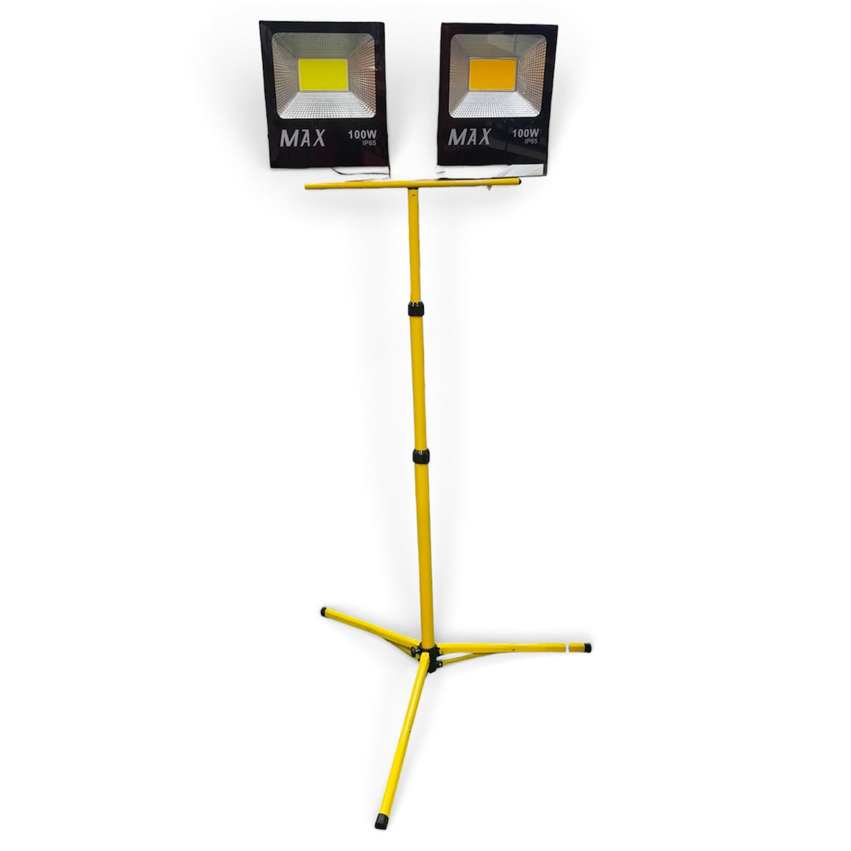100W LED Flood Light with Adjustable Stand — IP65 Waterproof, White & Warm White, Up to 2M Height (1 Year Warranty)