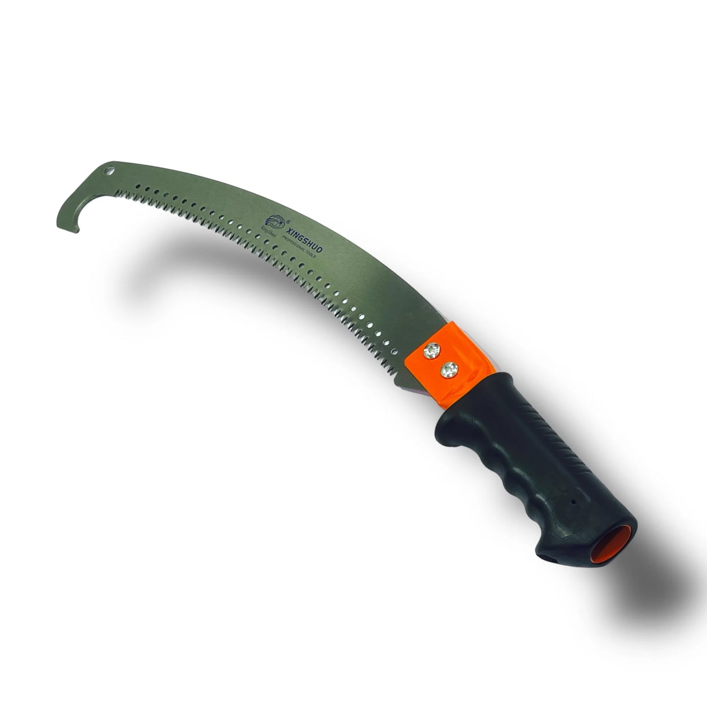 Pruning Saw With Cutter Big Handle featuring a curved blade and ergonomic grip, ideal for trimming branches and small trees.
