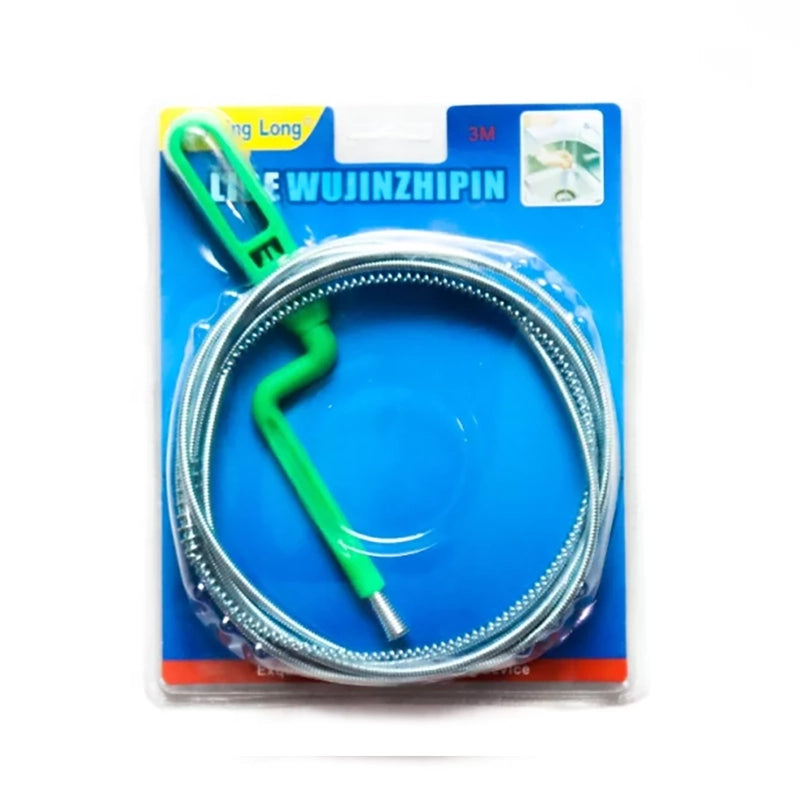 Cymate Drain Cleaner H/D 5 Mtr packaging featuring a long metal drain cleaning tool, designed for efficient clog removal in plumbing systems.