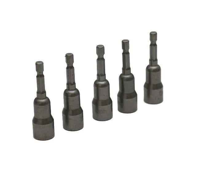 Magnetic Nut Setter MS53613 by Huntar, showcasing a set of five durable nut setting bits designed for precision and efficiency in various projects.
