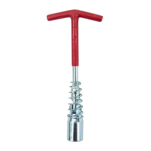 Socket Sparkplug T Handle, a tool designed for precision spark plug removal and installation, featuring an ergonomic T-shaped grip for maximum torque and comfort during use.