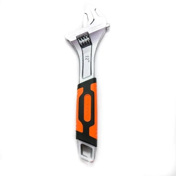 Adjustable Wrench Somafix featuring a durable construction and an ergonomic handle for enhanced grip. This image showcases the tool's versatility and compact design, ideal for DIY enthusiasts and professionals.