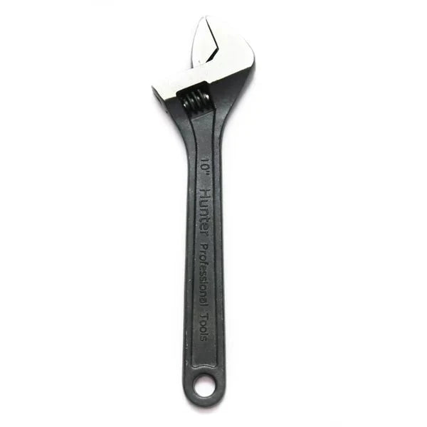 Huntar Black 6" Adjustable Wrench, showcasing a sleek design and ergonomic grip, ideal for mechanics and DIY enthusiasts.