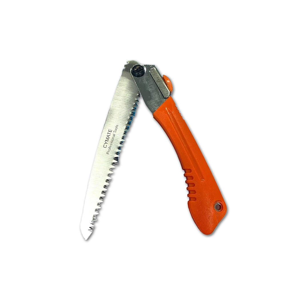 PRUNING SAW FOLDING CYMATE MS 531353 features a portable design with a sharp serrated blade for efficient tree and garden pruning.